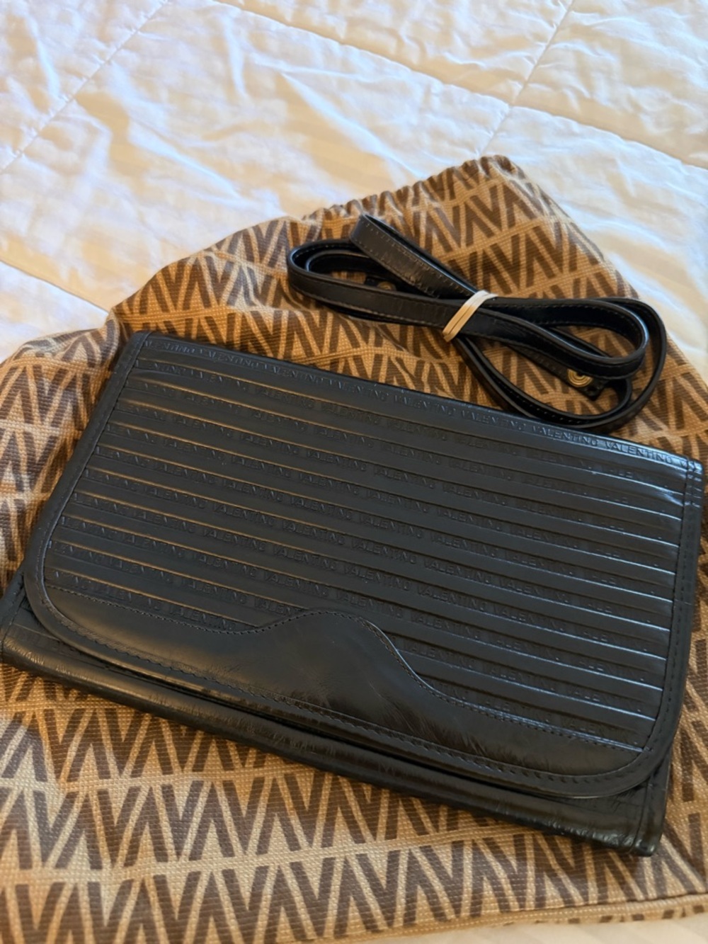 Mario Valentino with Dustbag